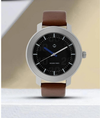 WIZARD TIMES 3121SL01 Black Dial Brown Strap Attractive Look Watch for Men/Boys Analog Watch  - For Boys