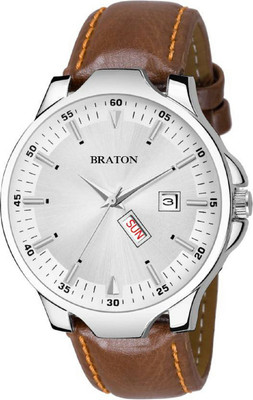 BRATON BT1179SL02 TRENDING DAY & DATE FUNCTIONING Analog Watch Analog Watch  - For Men