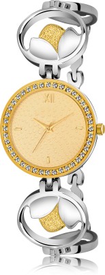 MANGALA ENTERPRISE LR258 Peach Diamonds Brass Analog Watch  - For Women