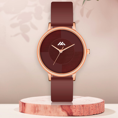 Wholfin WH-539 Red Color Dual Tone Dial Smooth Sillicone Belt Women Analog Watch  - For Girls