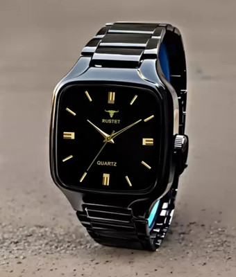 RUSTET RD-9102 Elegant Series Square Analog Quartz For Men/Boy Analog Watch  - For Men