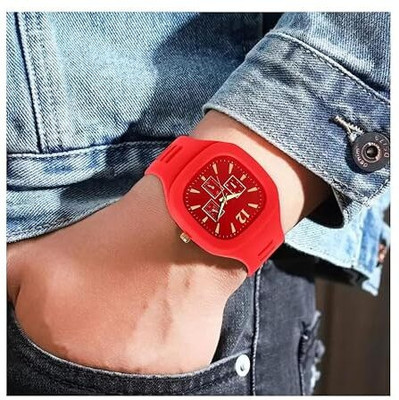 AMSSTYLE JH_0033 MILLER MEN SQUARE CASE TRENDY CLASSIC FASHION ANALOG WATCH Analog Watch  - For Men