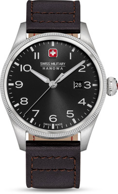 Swiss Military Hanowa THUNDERBOLT Water Resistant Dial 3 HAND Leather Strap Analog Watch  - For Men