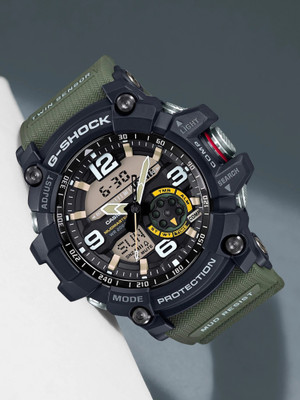 CASIO GG-1000-1A3DR G-Shock GG-1000-1A3DR Black Dial Green Resin Strap Analog-Digital Watch  - For Men