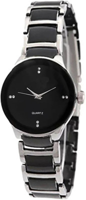 IIK Collection Black Dial with Black & Silver Metallic Bracelet Strap Analog Watch  - For Men