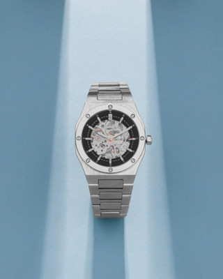 French Connection FCA02-1 Skeleton Black Round Dial Automatic Analog Watch  - For Men