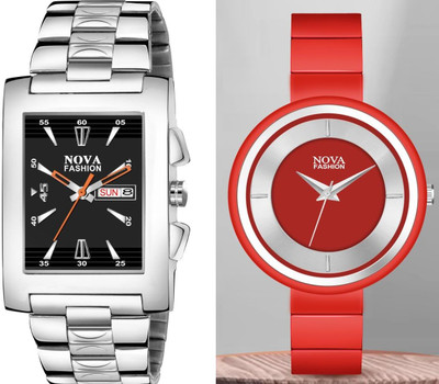 NOVA Trendy Chain Wrist Couple Watch Analog Watch  - For Couple