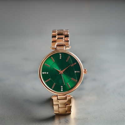 HINISH Round Rose Gold Strap Chain Daily Wear Watch For Girls & Women 1.94 Analog Watch  - For Women