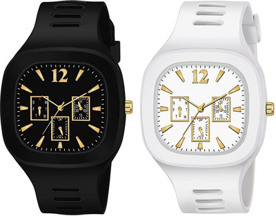 RealBuff Multi DIAL Strap Analog Silicon Strap ADDI Stylish Designer Analog Watch Combo Analog Watch  - For Boys & Girls