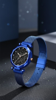 Moover Premium Dial Magnetic Mesh Strap Analog Women’s Watch for girls Daily&Party Wear Analog Watch  - For Girls