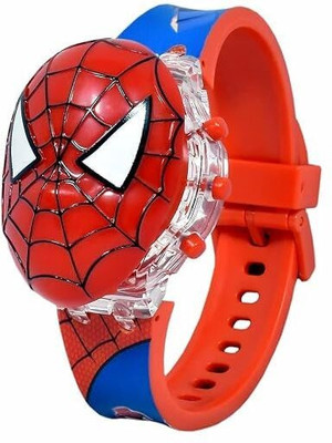 house of common Spiderman Watch Special Gift For Kids Gift For Kids Spiderman Glowing Light and Disco Music Digital Watch for Kids Digital Watch  - For Men & Women