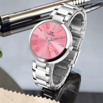 IIK Collection 2052W-DND Watch for Women Round Dial with Silver chian strap Analog Watch  - For Girls