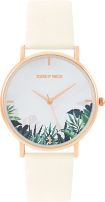 Joker & Witch Leaf Bay Biege PU Strap Watch Analog Watch  - For Women