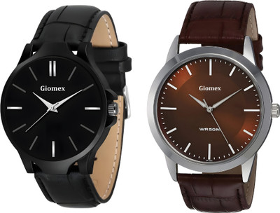 Giomex Affordable Range G-Black Plain Analog Watch  - For Men & Women