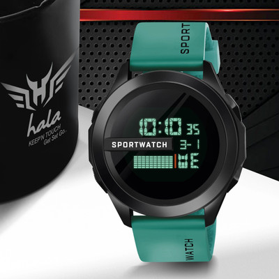 HALA HL-1140 Multifunction Wrist Alarm Black Strap Sport Digital Watch  - For Men