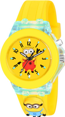Scarter Multicolor Lights 3D Cartoon With Unbreakable Silicone Strap 3-13 Years Kid's Analog Watch  - For Boys & Girls