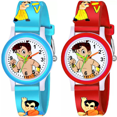 Rozti Regards 2088 Analogue White Dial Chota Bheem Multicolored Strap Analog Watch  - For Boys & Girls