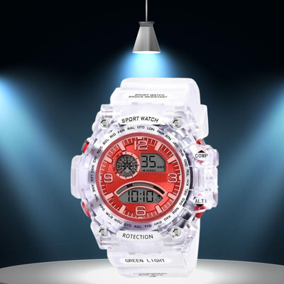 Alkhwatches Red Altitude Edge: Shine Through Every Adventure Digital Watch  - For Boys & Girls