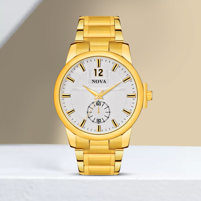 NOVA Golden watch Men's & Boys Golden Watch Analog Watch  - For Men