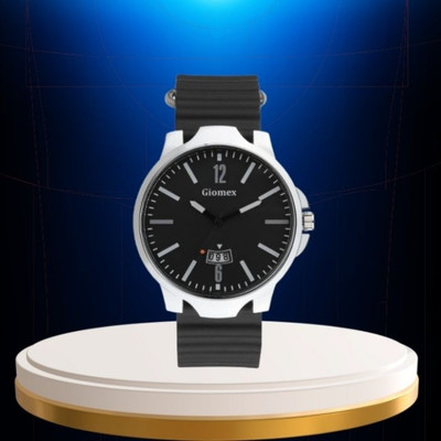 Giomex New Trendy 6-12 Black Zik-Zak Black Strap Analog Watch Analog Watch  - For Men