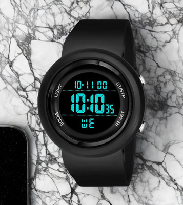 Trex 2002 Silicone Strap Hybrid Multi Function Working Premium Quality LED Luminous Light Digital Watch  - For Men