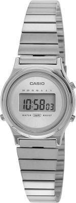 CASIO LA700WE-7ADF Vintage Silver Dial Silver Stainless Steel Band Digital Watch  - For Men & Women