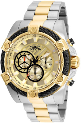 INVICTA 25518 Bolt Chronograph Quartz Gold Dial Analog Watch  - For Men