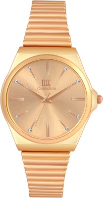 IIK Collection IIK-3166W Round Formal Rose Gold Studed Dial with Rose Gold Bracelet Strap Analog Watch  - For Women