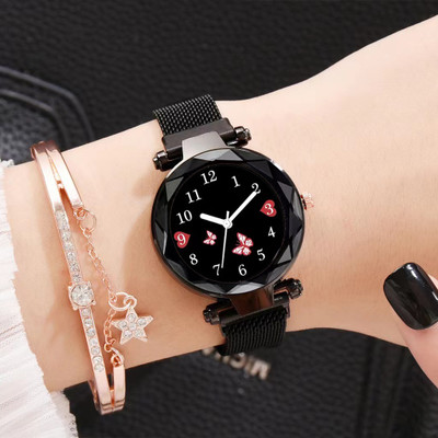 just like butterfly Designers Butterfly Dial Analogue Quartz Magnet Strap Watch For Women Analog Watch  - For Girls