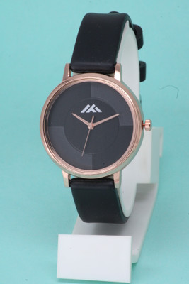 ZANZEER High Quality Rose Gold Case Black Dial Fancy Silicone Belt High Quality Rose Gold Case Black Dial Fancy Silicone Belt Analog Watch  - For Women