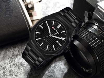 Portive 3016_PLAIN_BLACK 3016 Analog Watch  - For Men