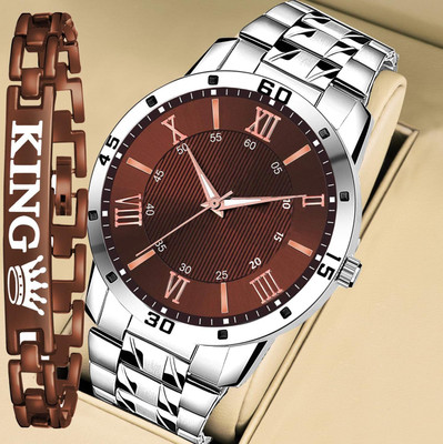 MAHAKAPI 2 Accessories Combo DailyWear Bracelete+Combo Of 2 Accessories Combo DailyWear Bracelete+Combo Of Analog Watch  - For Boys