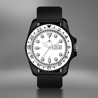 EMPERO EAB205 Magnetic Silicone Straps Day & Date Display Analog Watch  - For Men