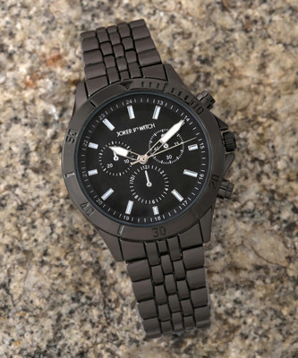 Joker & Witch AIRE ALL BLACK PU STRAP WATCH Analog Watch  - For Men