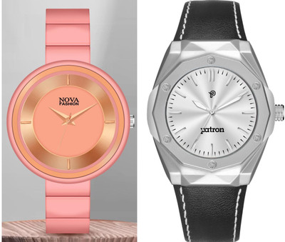 NOVA Exclusive Design Chain Wrist Couple Watch Analog Watch  - For Couple