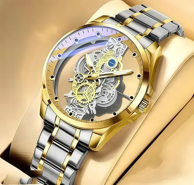 Rylo Skeleton Transparent Transparent Analog Watch  - For Men