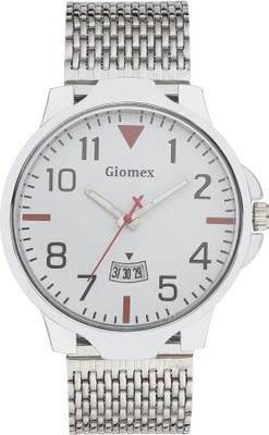 Giomex Giomex TMX001 White Silver Chain Premium Addition Analog Watch  - For Men