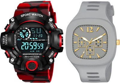 HALA SSA + Miller Stylish Combo Wrist Men Watch Ultra Watch with Alarm & Water Resist Feature Analog Watch  - For Men