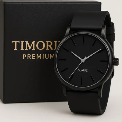 Timorix Silicone FullBlack Quartz Full Black Dial Analog Watch for Men | Stylish Quartz | Classic Design Analog Watch  - For Men
