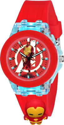 Scarter Multicolor Lights 3D Cartoon With Unbreakable Silicone Strap 3-13 Years Kid's Analog Watch  - For Boys & Girls