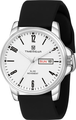 TIMEWEAR 322WDTWB TIMEWEAR Analog New Track Roman Dial, Day Date Functioning, Silicone Strap Analog Watch  - For Men