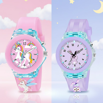 Razyloo Cartoon Character Kids Watch Unicorn & Violet Bunny Super Hero’s Design Analog Watch For Kids Style Beautiful Analog Watch  - For Girls