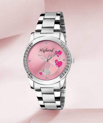 Highend HD-LR159-PKC Analog Watch-For Women Desiner Watch Studded Case Pink Dial For Girls./Women Analog Watch  - For Women