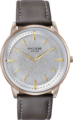 SONATA Poze Sonata Poze Tide And Tan Quartz White Round Dial Men's Watch / Analog Watch  - For Men