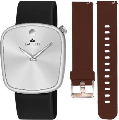 EMPERO EMPERO Square 1 Square Watch With (22mm) 2 Silicone Smartwatch Strap Combo Analog Watch  - For Men & Women