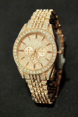 RENAISSANCE TRADERS rosegold silver diamond party wedding gorgeous elegant designer rosegold silver diamond party wedding gorgeous elegant designer Analog Watch  - For Women