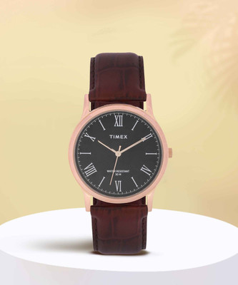 TIMEX Black-Dial Analog Watch  - For Men