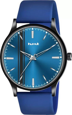 Hmrt Analog Display Blue Color Silicon Strap Pvc Analog Watch  - For Men
