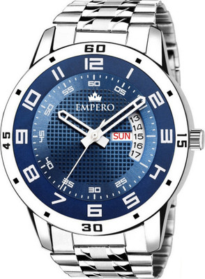 EMPERO EMPERO Working Day & Date Display Stainless Steel Chain With Blue Dial Analog Watch  - For Men