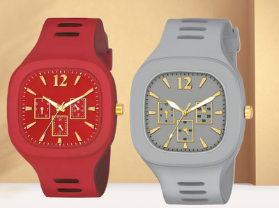 HALA MILLER COMBO Stylish Premium Quality Men Watch Square Dial Wrist Sports Watch with Pack of 2 Analog Watch  - For Boys